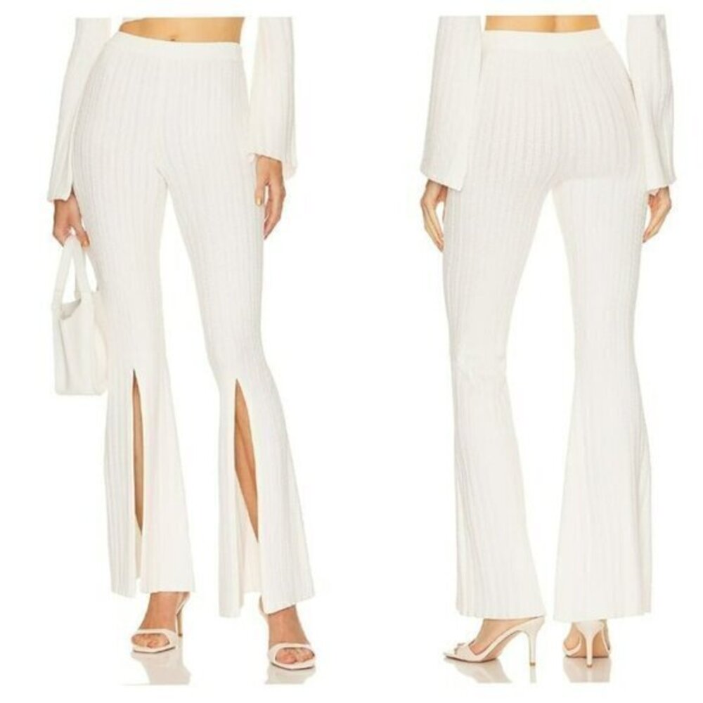 Michael Costello xREVOLVE Amaran Knit Pants - Ivory